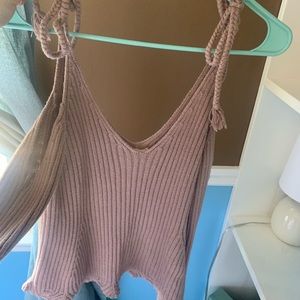 Dusty pink knit top
